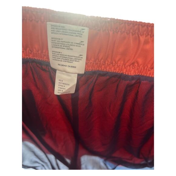 Speedo Swim Board Shorts Mens Size Large Color Light Red Mesh Lining - Picture 5 of 5